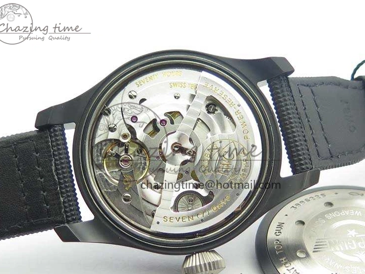 MIROTIME 0815 Big Pilot Real PR IW502001 Real Ceramic ZF 1:1 Best Edition On Black Calfskin Strap A51111 V Seasonal 7227